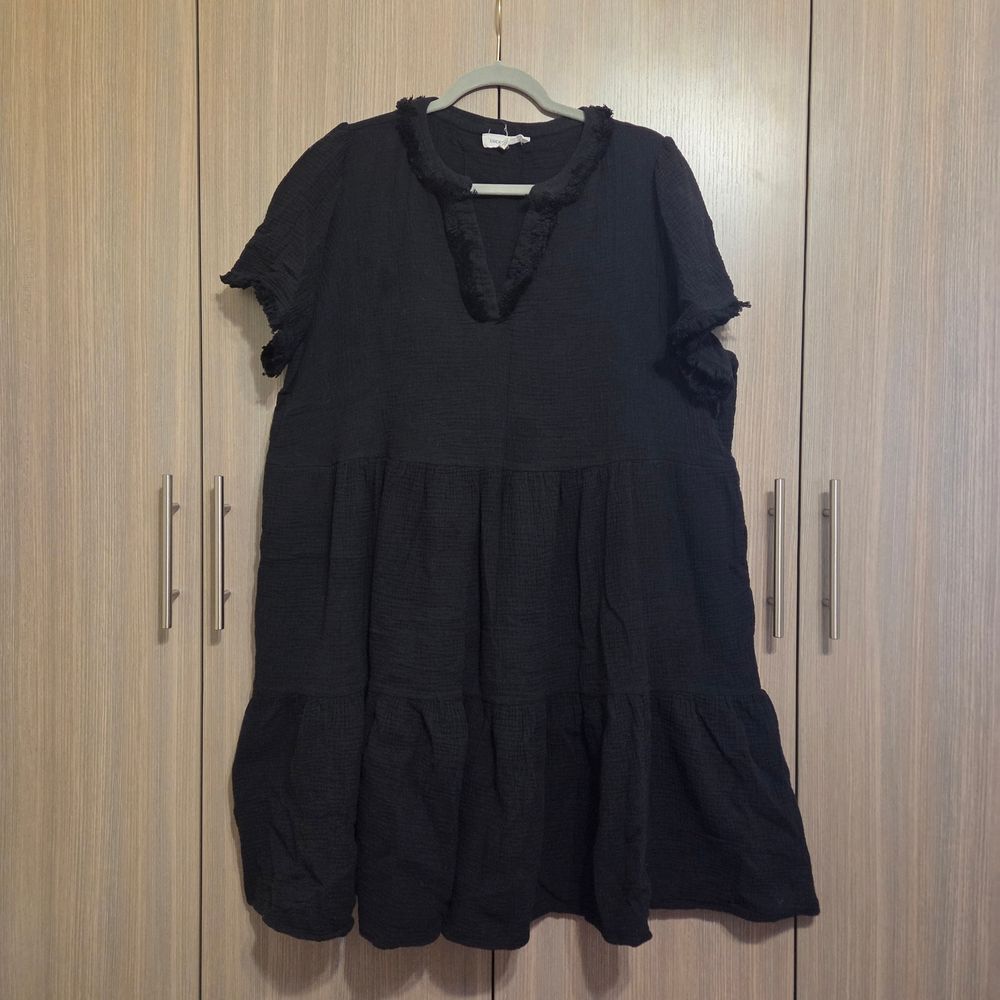 Elegant Black Ruffled Dress